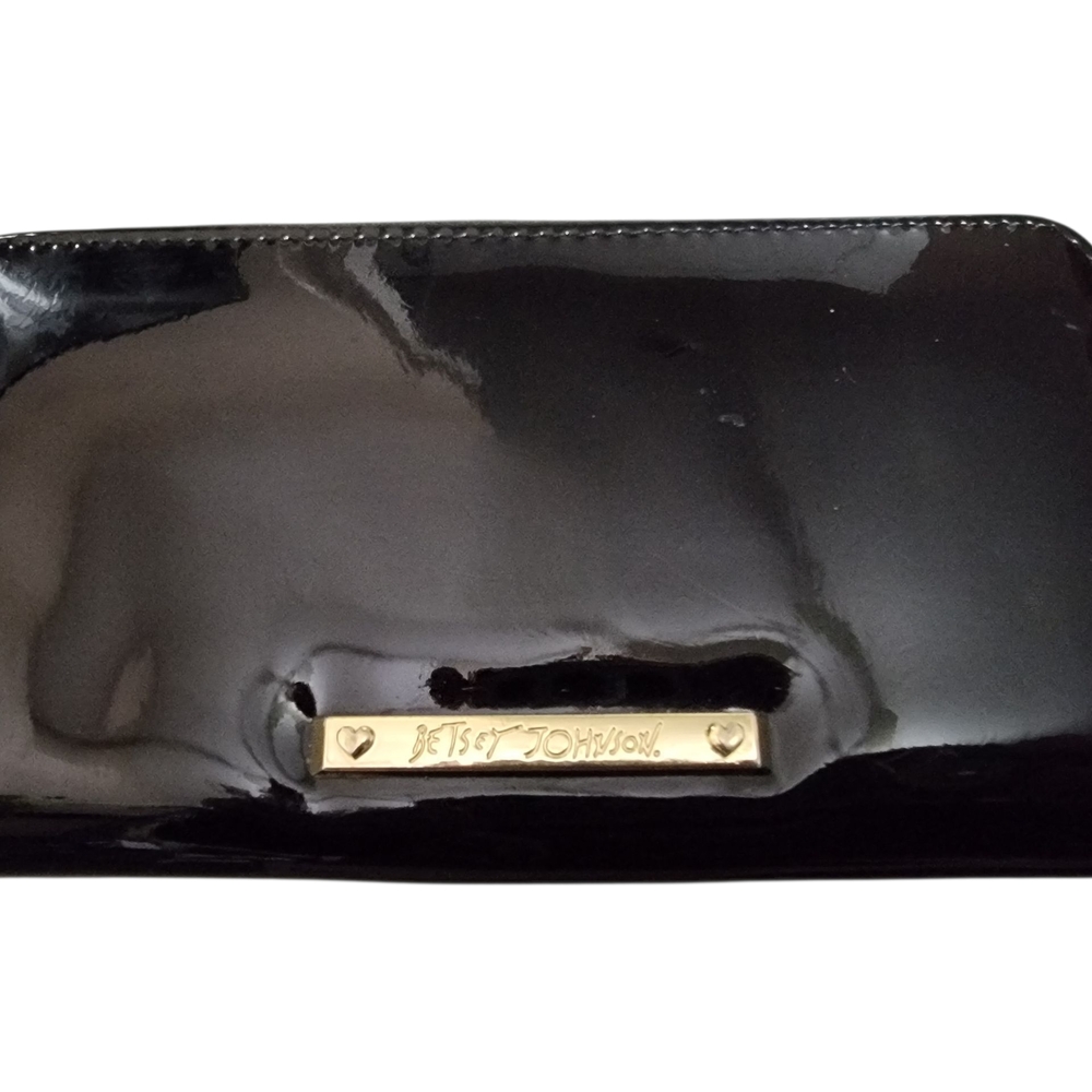 Betsey Johnson Black Patent Wallet